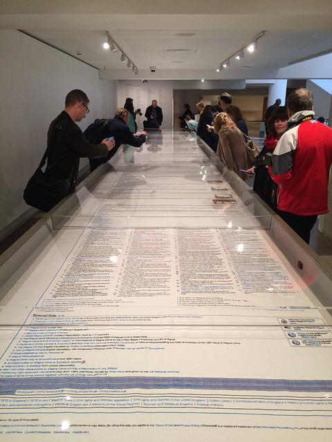 'Magna Carta (An Embroidery)' on display